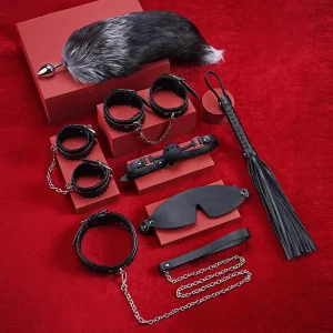 BDSM Kit，BDSM Set，ZW-040 Lace 8-piece bondage kit (1)