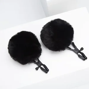 BDSM Nipple Clamps，Plush Ball nipple clamps (1)