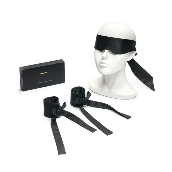 BDSM Eye Mask，Bondage Eye Mask，QS-006 Satin 6-piece bondage kit (1)