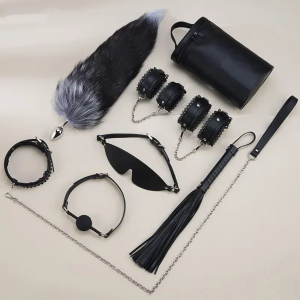 BDSM Eye Mask，Bondage Eye Mask，ZW-040 Lace 8-piece bondage kit (3)