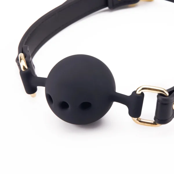 Ball Gag，Bondage Gag，BDSM Ball Gag，ZW-091B Belt silicone three-hole ball (5)