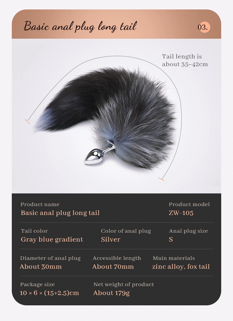 Sex Toys For Women，ZW-105 Fox tail plug describe (2)