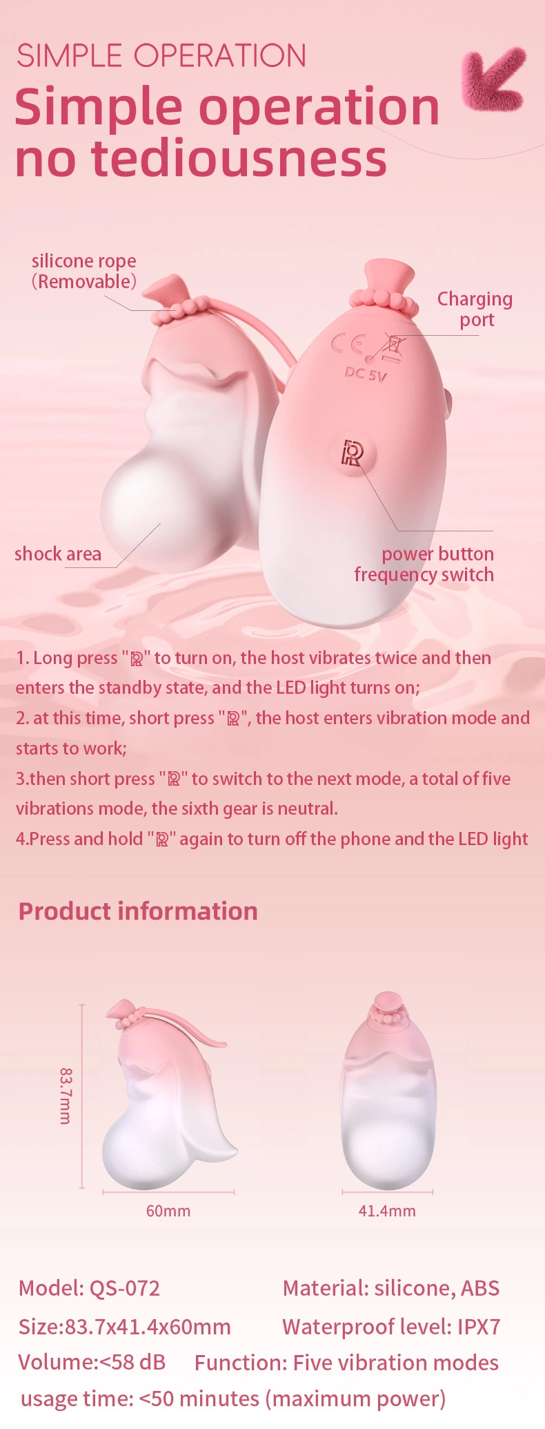 Clitoral Vibrators，QS-072 mini clitoral vibrator describe (11)